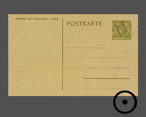 Postkarte: Wappen mit Putten