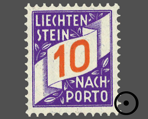 Ziffern im schrägen Band