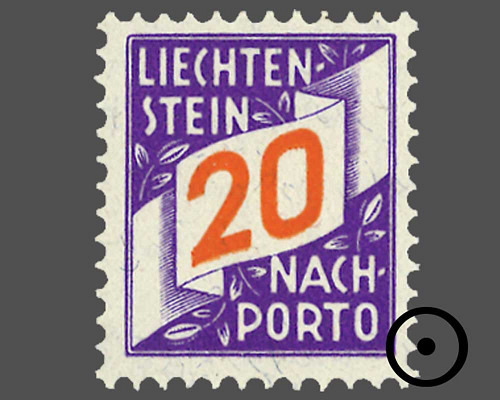 Ziffern im schrägen Band