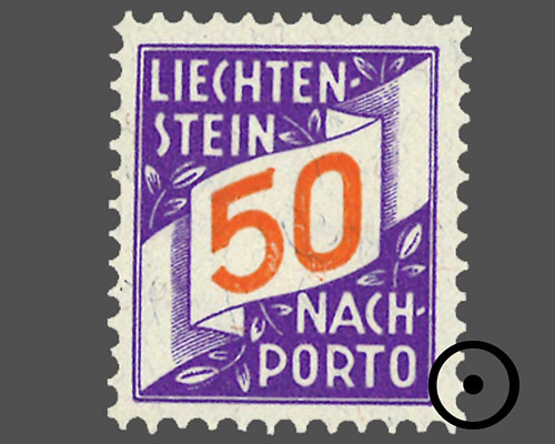 Ziffern im schrägen Band