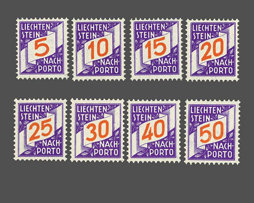 Ziffern im schrägen Band