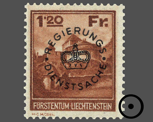 Definitive stamps 1933 with circular col
