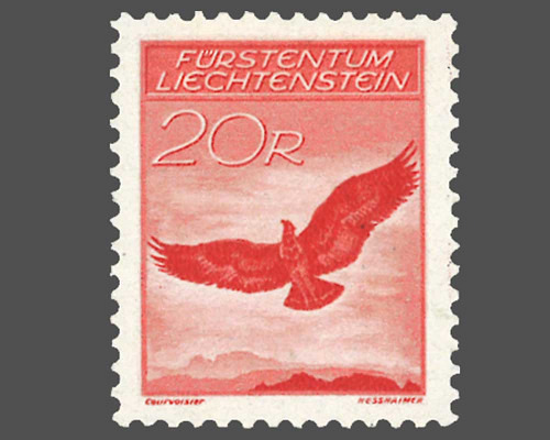 Adlermotiv / glatte Gummierung