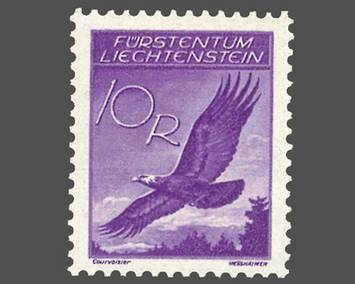 Adlermotiv / geriffelte Gummierung