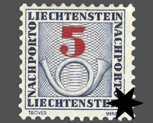 Ziffern mit Posthorn