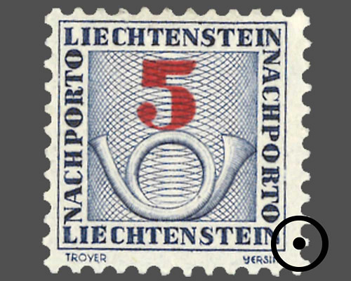 Ziffern mit Posthorn