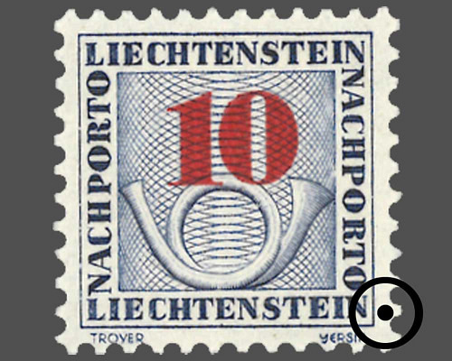 Ziffern mit Posthorn