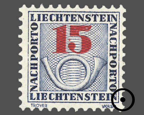 Ziffern mit Posthorn