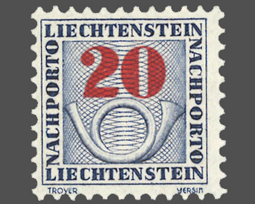 Ziffern mit Posthorn