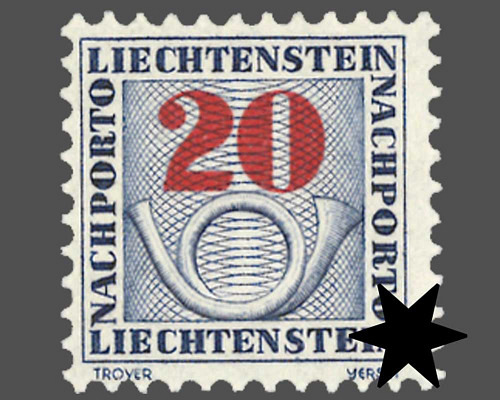 Ziffern mit Posthorn