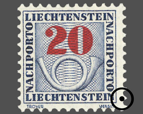 Ziffern mit Posthorn