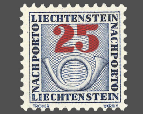 Ziffern mit Posthorn