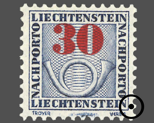 Ziffern mit Posthorn