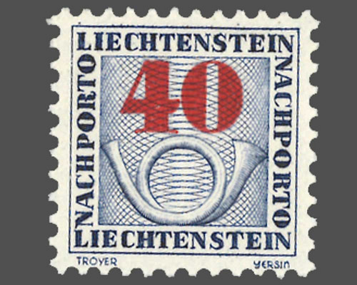 Ziffern mit Posthorn