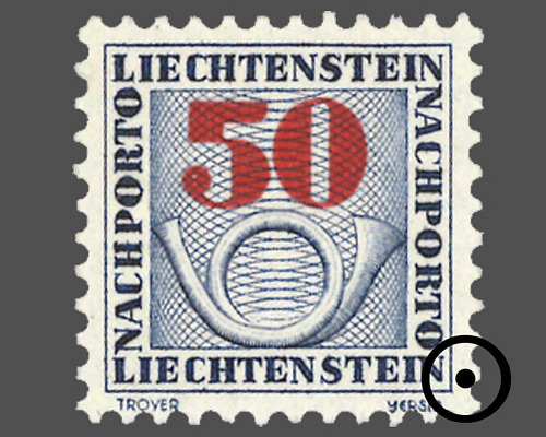 Ziffern mit Posthorn