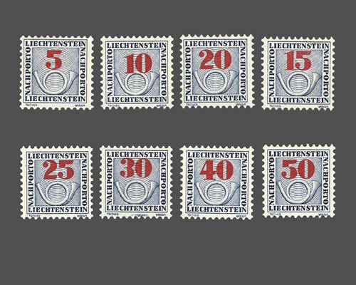 Ziffern mit Posthorn