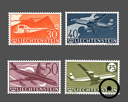 30 Jahre Flugpostmarken in Liechtenstein