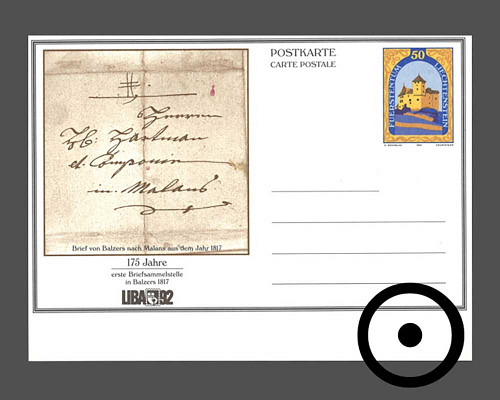 Postkarte: Burg Gutenberg