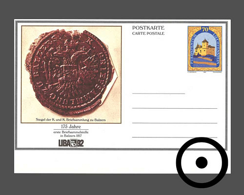 Postkarte: Burg Gutenberg