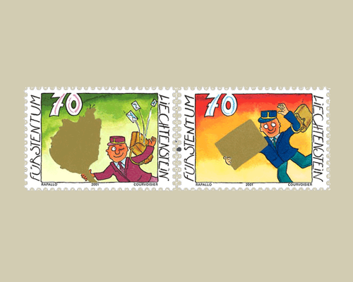 Timbres de voeux - Facteur