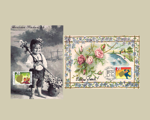 Timbres de voeux - Facteur