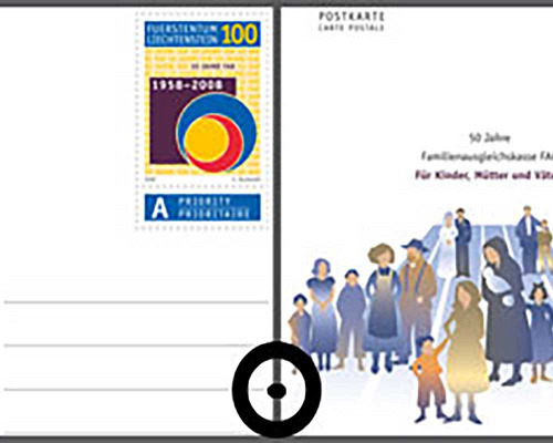 Postkarte: 50 Jahre Familien- und Ausgle
