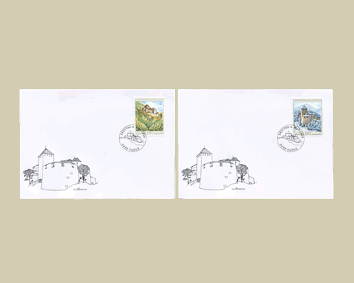 Schloss Vaduz in den vier Jahreszeiten -