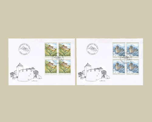 Schloss Vaduz in den vier Jahreszeiten -