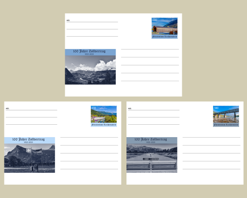 Postkarte: 100 Jahre Zollvertrag