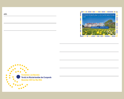 Postkarte: Vorsitz im Ministerkomitee