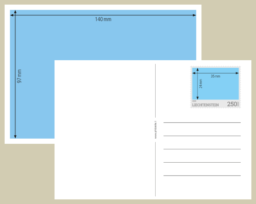 Postkarten Zone 2 / Welt