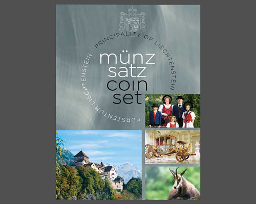 Liechtenstein - Münzsatz 5, 2, 1, Fr., 5
