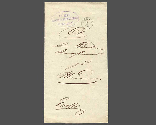 LBK Nr. 2 c, Ex-offo-Faltbrief mit Inhal