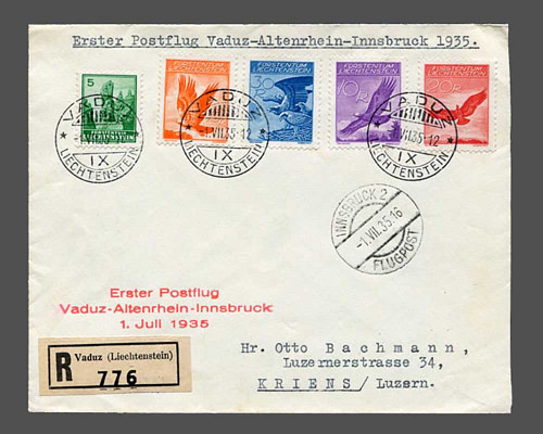 10, 15, 20 + 30 Rp. Adler 1935 - glatte