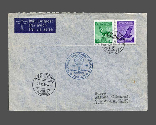 10 Rp. + CHF 0.50 Flugpost - Adler auf B