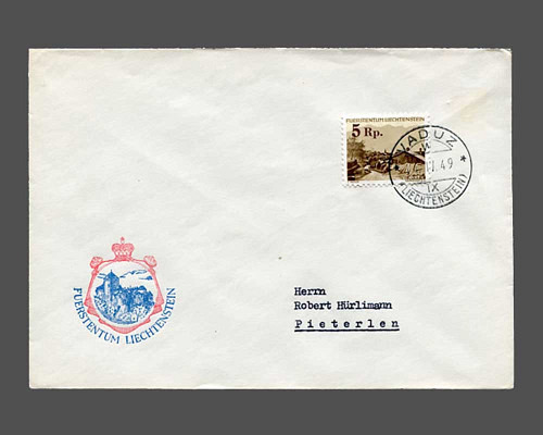 5 Rp. Provisorium 1949 auf illustriertem