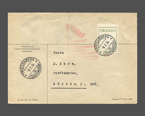 Auflage 1927/33 auf Postamts-Brief