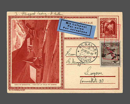 LBK Nr. 8 d, 20 Rp. 1930 - Steg im Samin