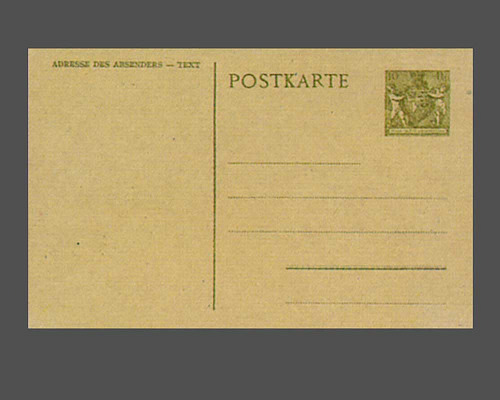 Postkarte: Wappen mit Putten