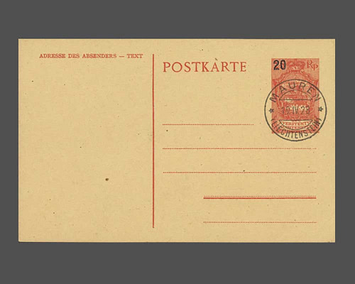 Postkarte: Schloss Vaduz