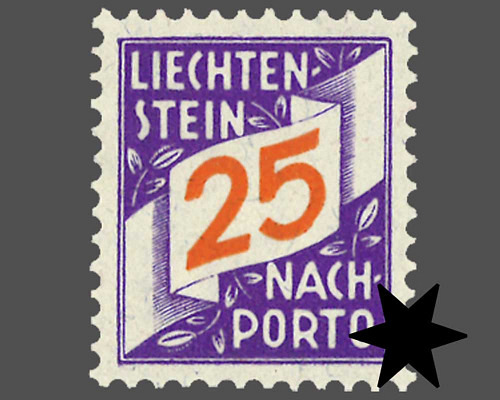 Ziffern im schrägen Band