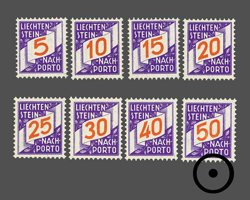 Ziffern im schrägen Band