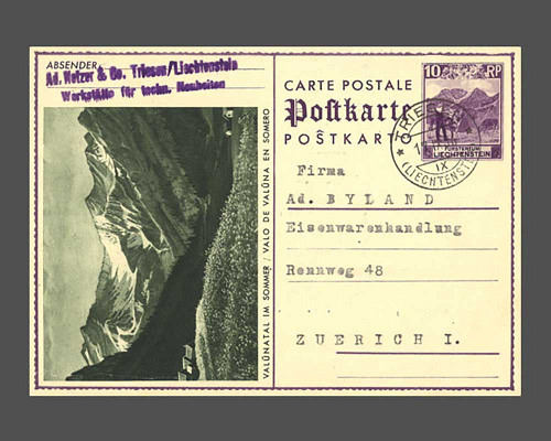 Postkarte: Alp am Bettlerjoch