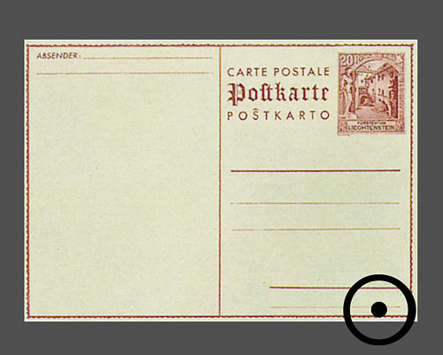 Postkarte: Schlosshof Vaduz