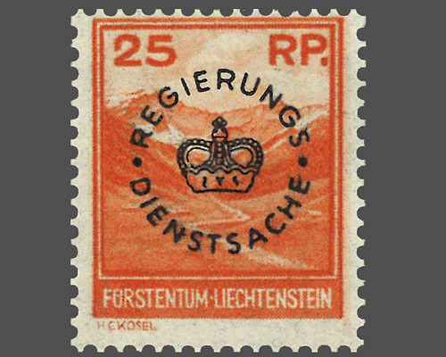 Definitive stamps 1933 with circular col