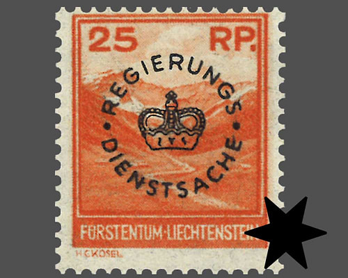 Definitive stamps 1933 with circular col