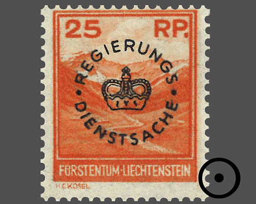 Definitive stamps 1933 with circular col