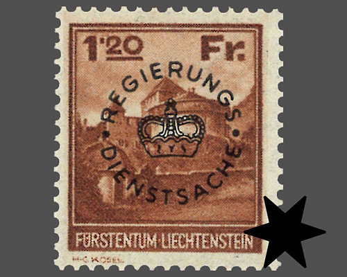 Definitive stamps 1933 with circular col