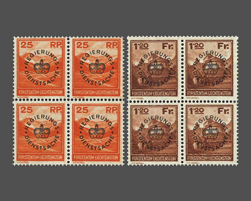 Definitive stamps 1933 with circular col