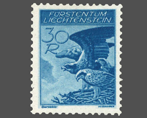 Adlermotiv / glatte Gummierung